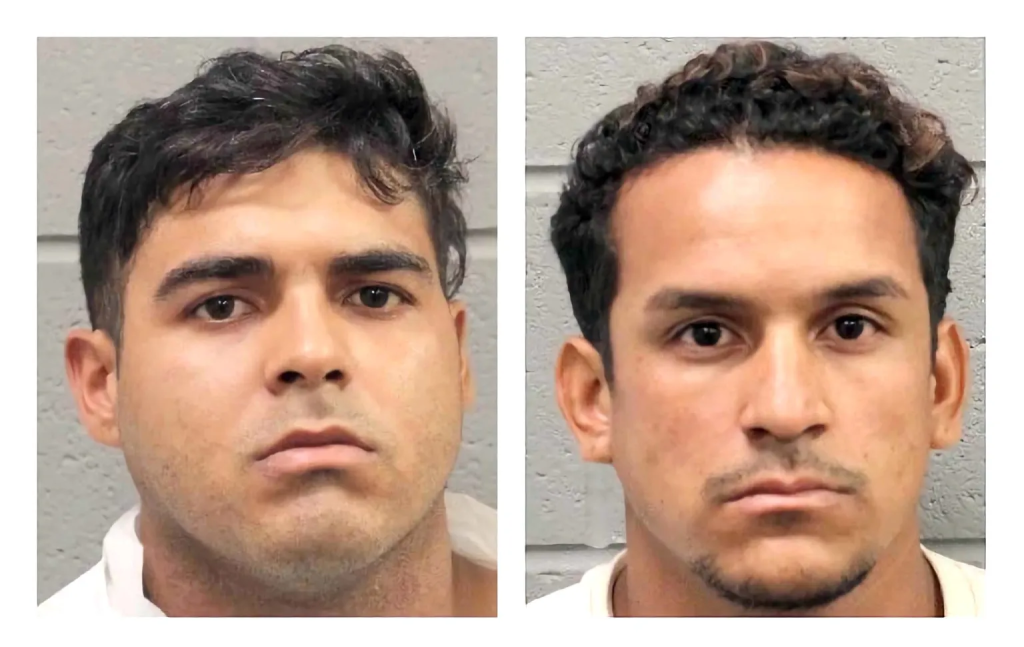 Johan José Martínez Rangel (i), de 22 años, y Franklin José Peña Ramos, de 26 años, los dos acusados de matar a una niña en Houston, Texas (EE.UU.). EFE/Policía de Houston