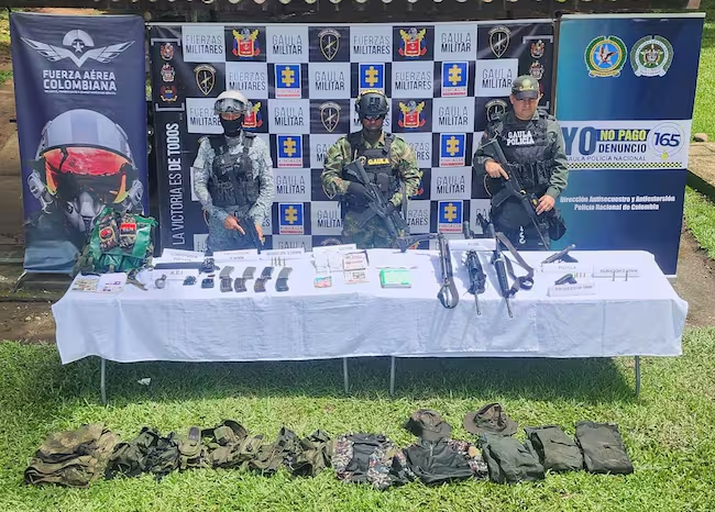 Material incautado por el Ejercito. Foto: Fuerzas Militares.