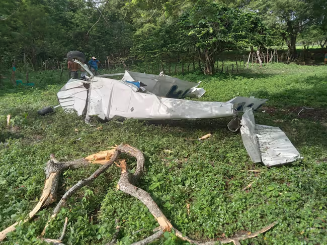 Avioneta siniestrada Atlántico Foto: Caracol