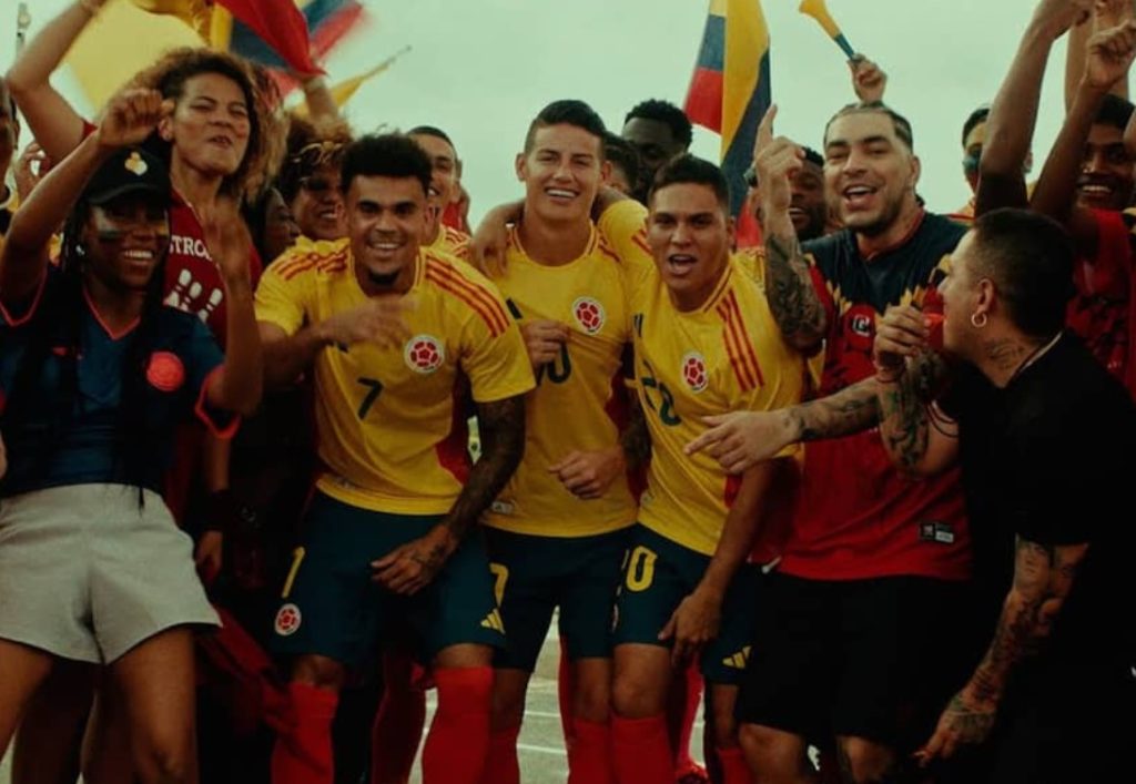 Ryan Castro y Feid se sumaron al festejo de Colombia en el camerino