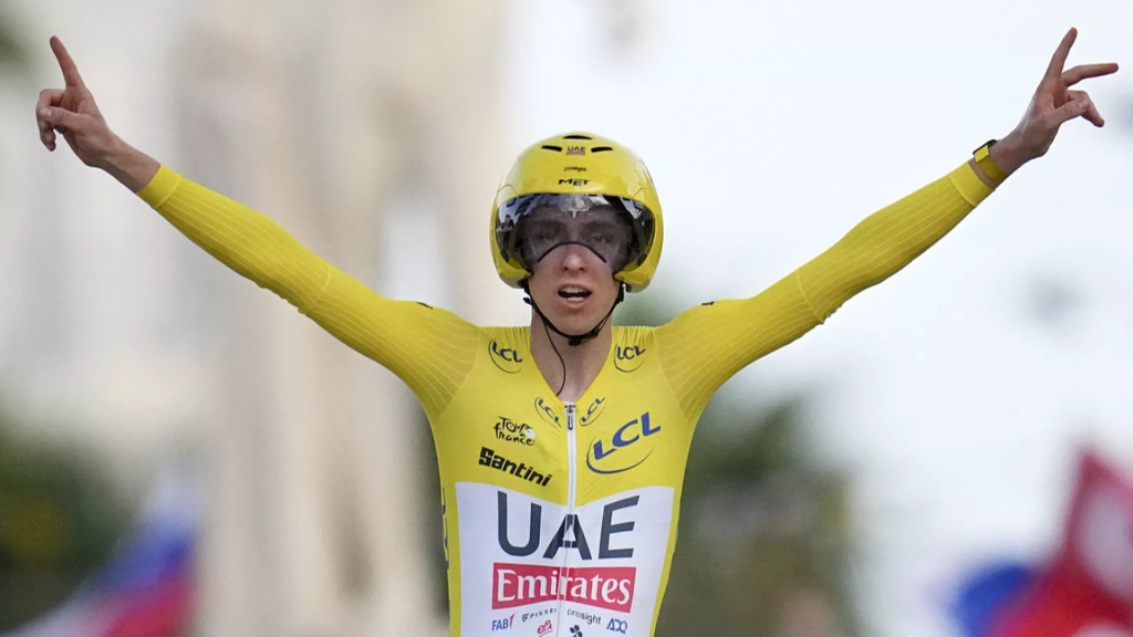Tadej Pogačar, campeón del Tour de Francia. Foto: AP