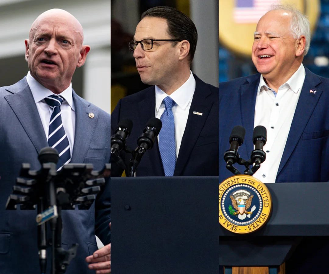 Los tres candidatos que están más cerca de ser el vicepresidente de Kamala Harris Foto: Bloomberg