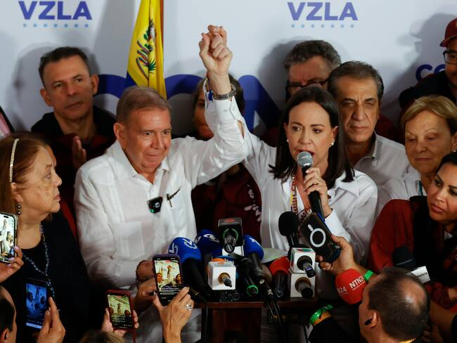Edmudo González Urrutia y María Corina Machado. Foto: EFE