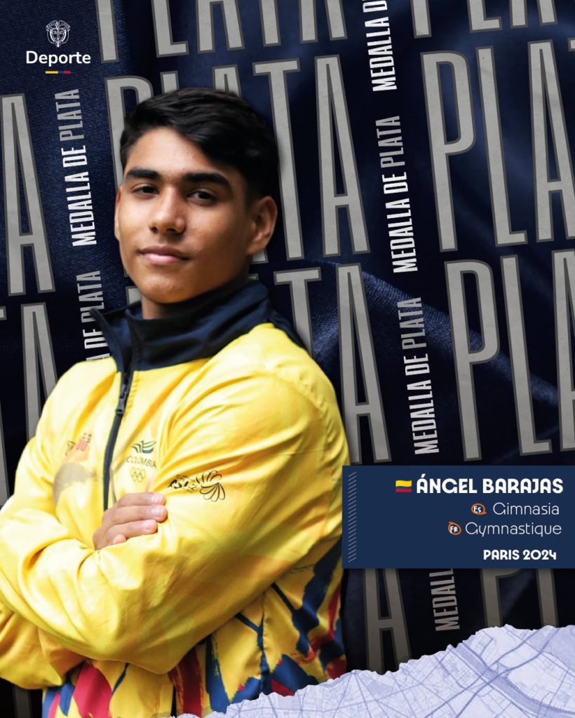 Medalla de plata de Ángel Barajas Foto: x.com/Presidencia