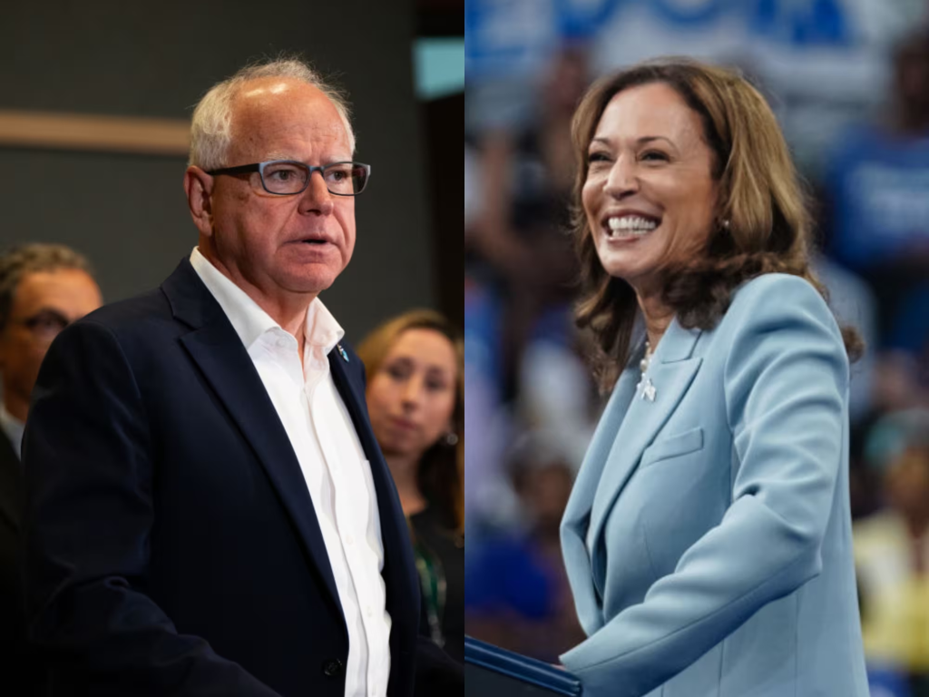 Tim Walz y Kamala Harris. Fotos: Getty Images.