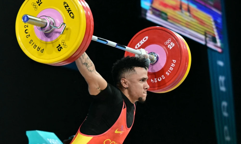 Luis Javier Mosquera, levantador de pesas colombiano Foto: AFP.