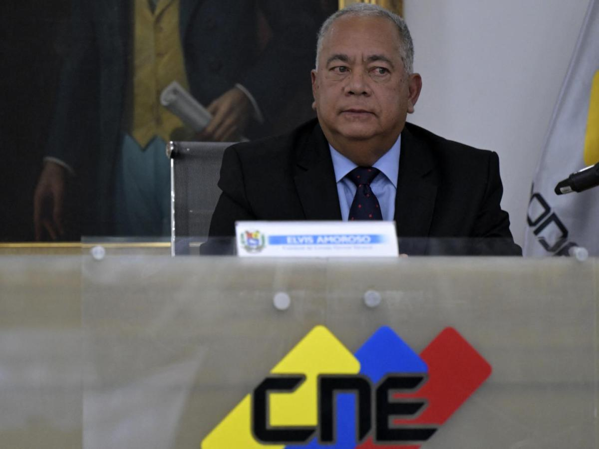El presidente del Consejo Nacional Electoral (CNE) de Venezuela, Elvis Amoroso. Foto de: AFP