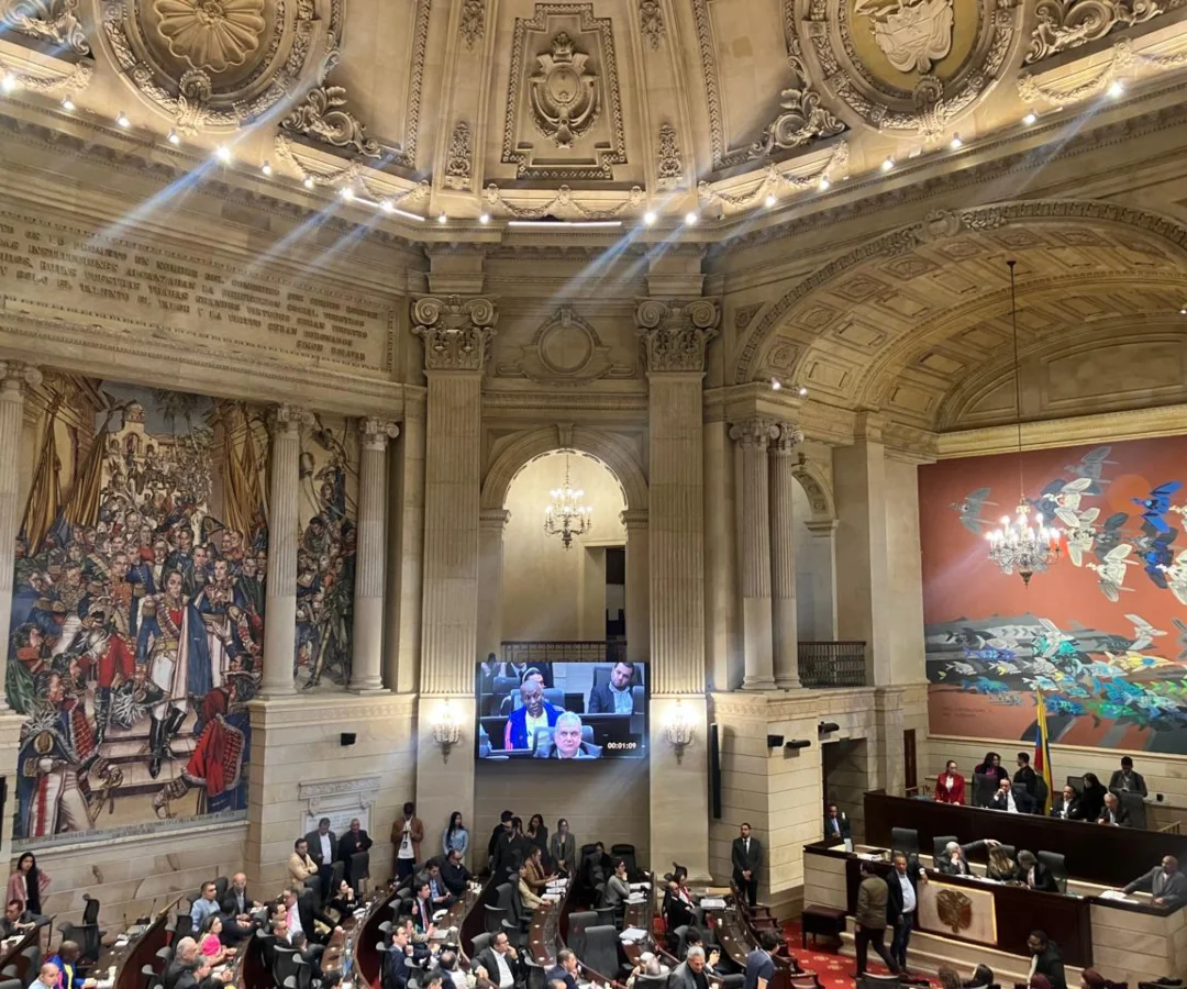 Vista general de la sesión de las comisiones económicas conjuntas de este miércoles Foto: Roberto Casas / La República