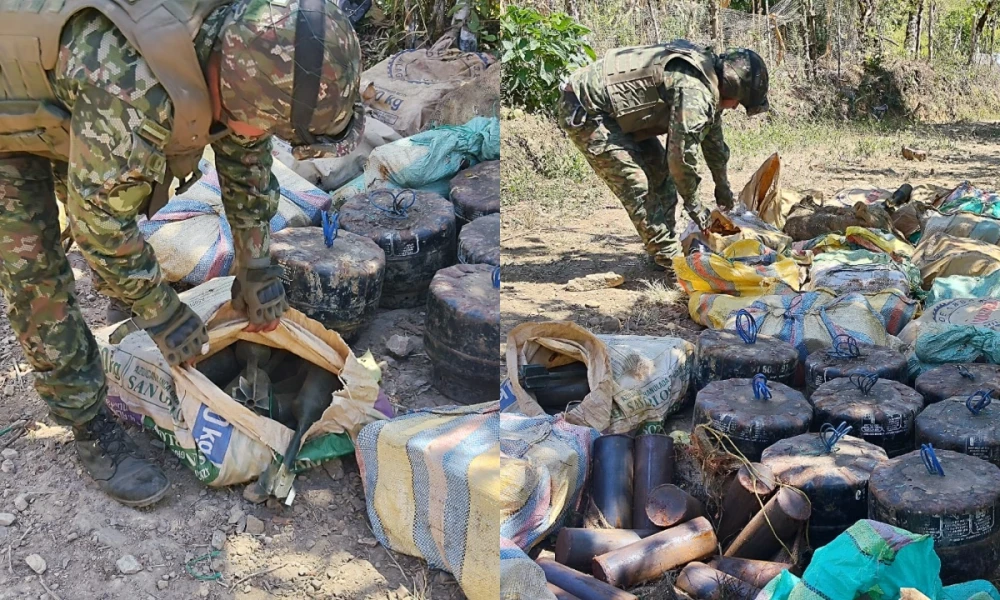 Encontraron gigantesco centro de acopio con explosivos de disidencias Foto: bluradio