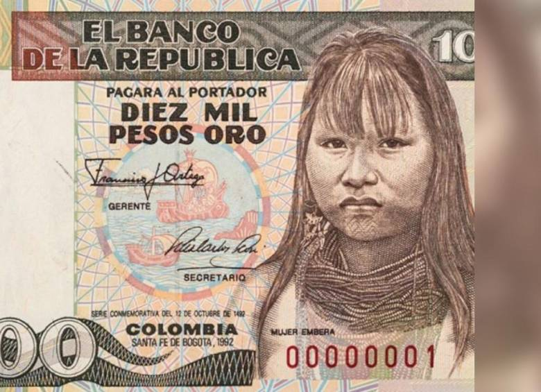El billete que circuló entre 1992 y 1994 Foto: Banco de la República