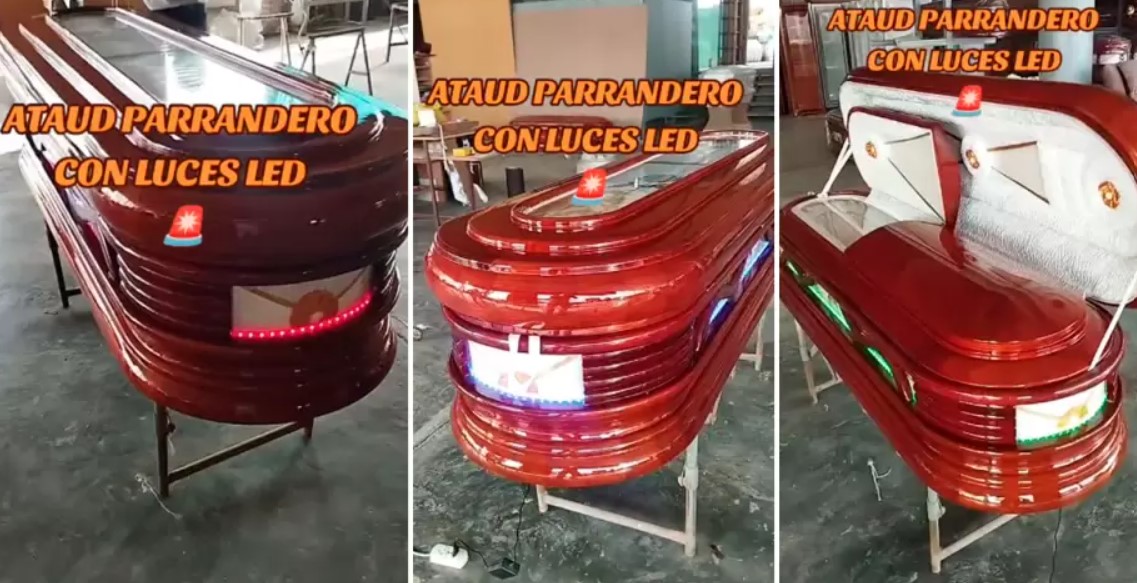 Muerte con estilo: venta de atudes con luces led y música se hace viral en redes