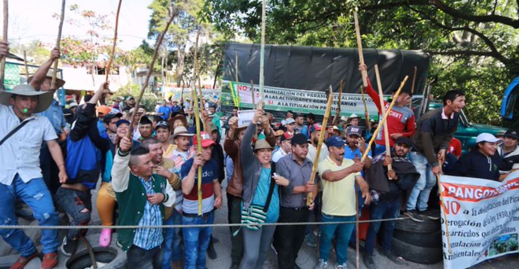 Nuevo conflicto entorno al Páramo de Santurbán: campesinos bloquean vía Cúcuta - Bucaramanga
