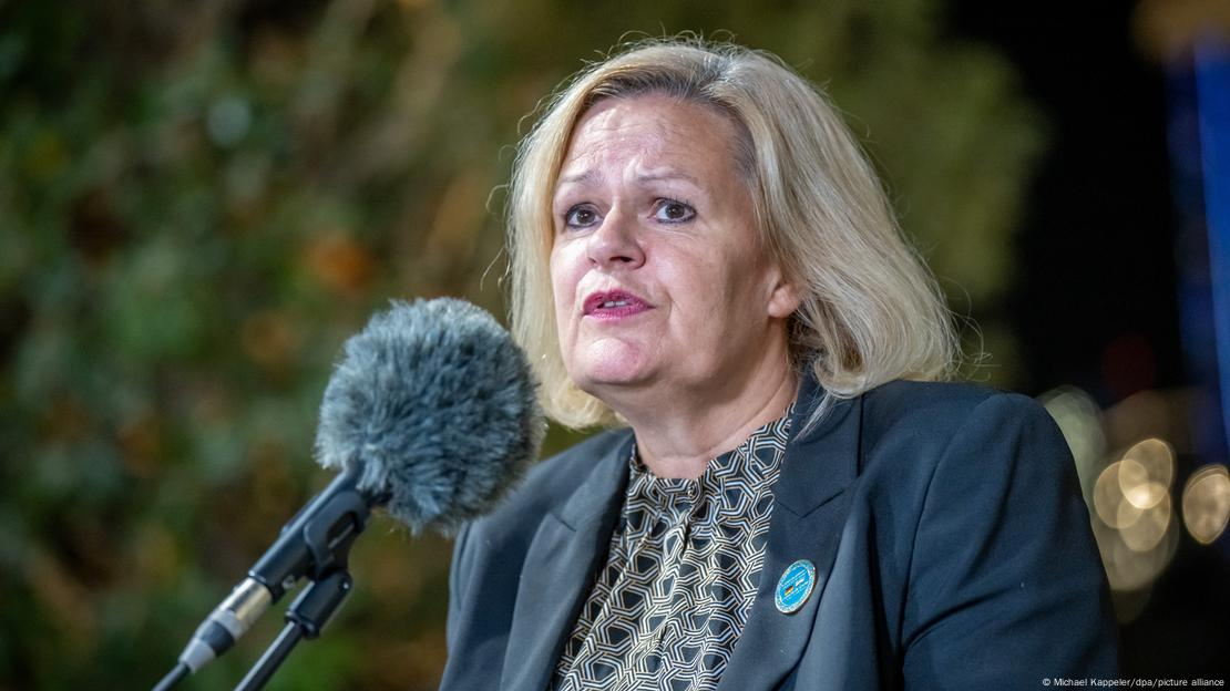 Nancy Faeser, ministra del Interior de Alemania. Foto: Michael Kappeler/dpa/picture alliance