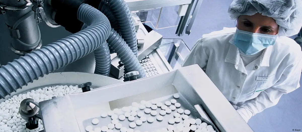 Producción de medicamentos de Bayer, en Bitterfeld. Foto: Bayer
