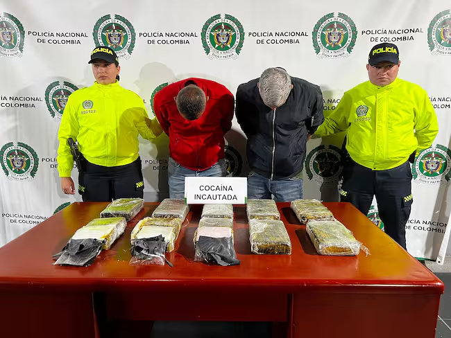 Decomiso de drogas en la localidad de Los Mártires Foto Policía de Bogotá