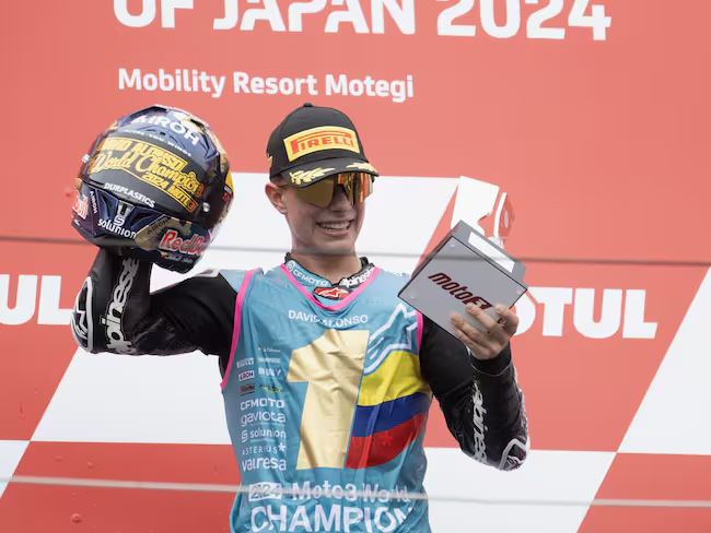 David Alonso, piloto colombiano del Moto3. (Photo by Mirco Lazzari gp/Getty Images) / Mirco Lazzari gp