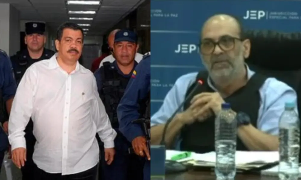 Los 18 exjefes paramilitares que serán gestores de paz; están don Berna, HH y Jorge 40 Foto: AFP / Captura de pantalla/ Bluradio