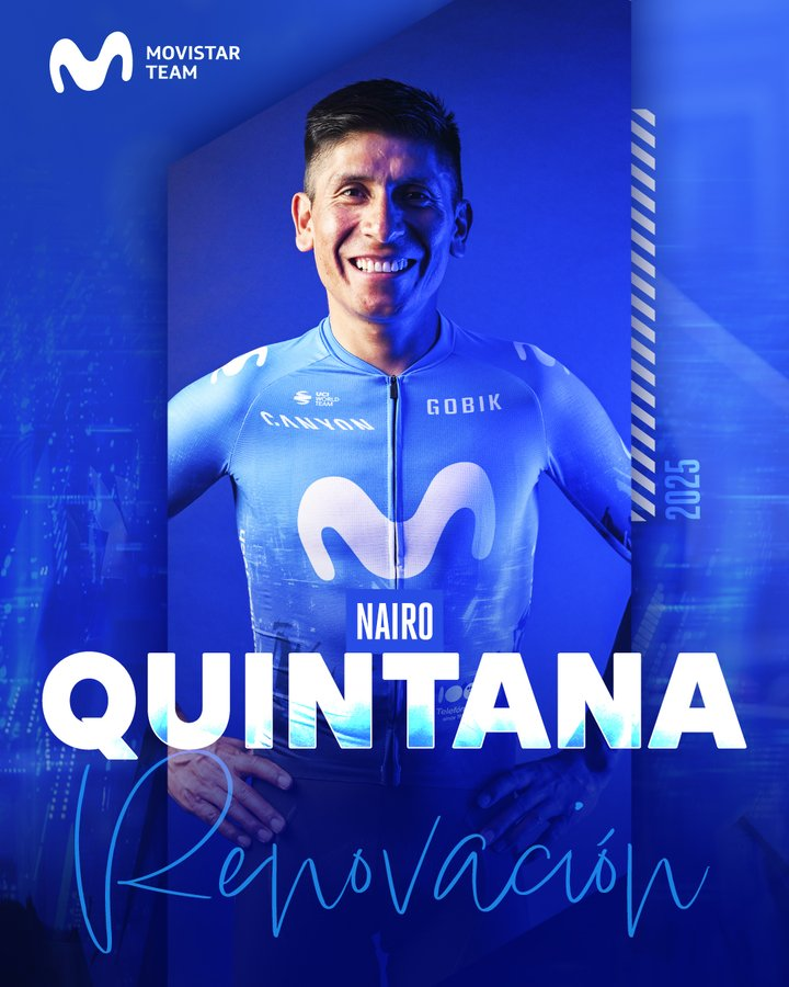 Nairo Quintana seguirá en 2025 con el Movistar Team Foto: Movistar Team
