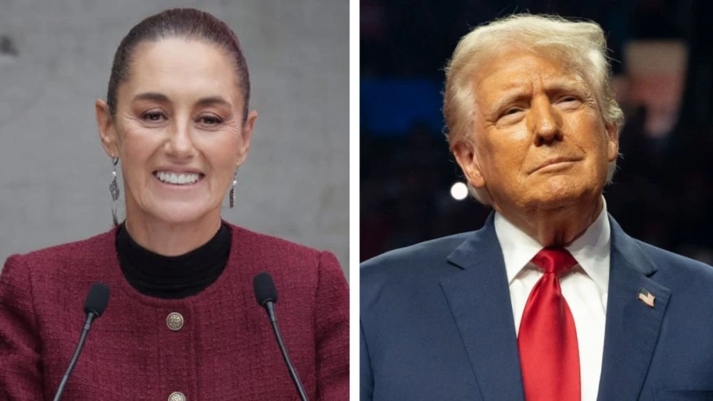 La presidenta de México, Claudia Sheinbaum, y el presidente electo de Estados Unidos, Donald Trump Foto: caras