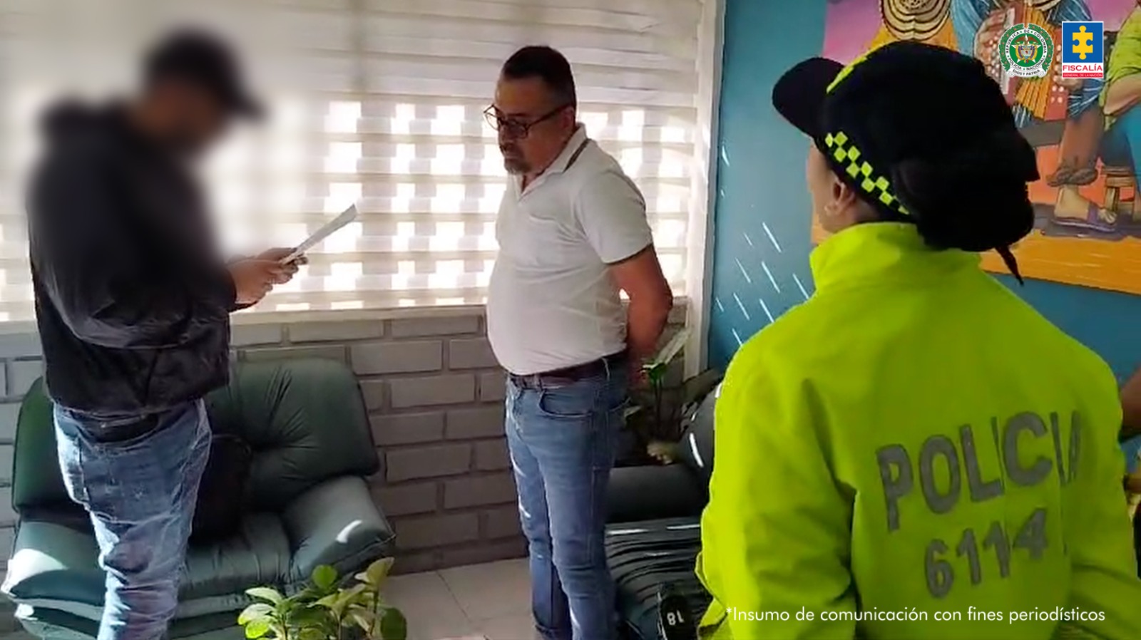 Detención de exfuncionario de la Secretaría de Planeación municipal de Arsema Foto: Fiscalía