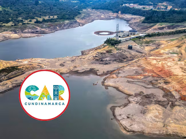 Embalses Colombia, San Rafael Foto: Getty Images. Logo CAR Cundinamarca: Foto: X CAR.