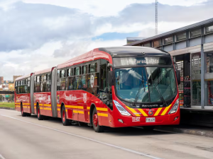 Transmilenio, Bogotá. Imagen vía Getty Images / EGT