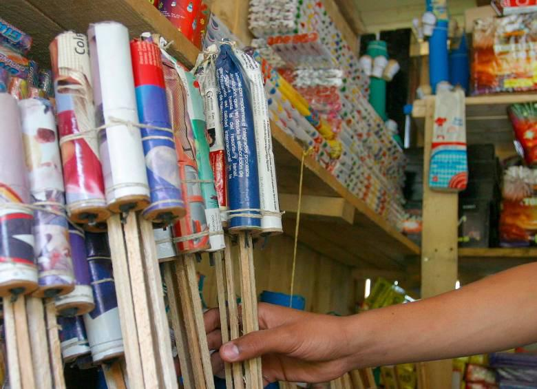 Material pirotécnico Foto: el colombiano