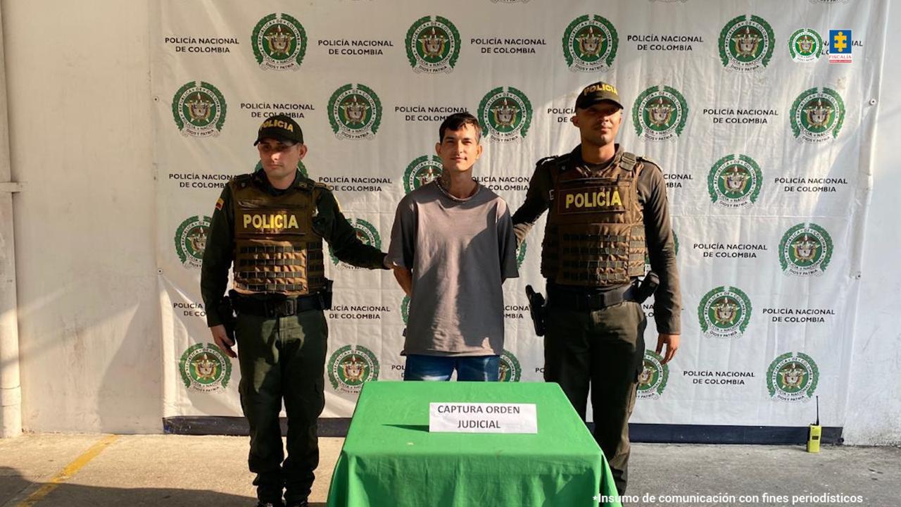 Capturado en Barrancabermeja como principal sospechoso del asesinato del coronel en retiro Élmer Fernández Velasco. Foto. fiscalía