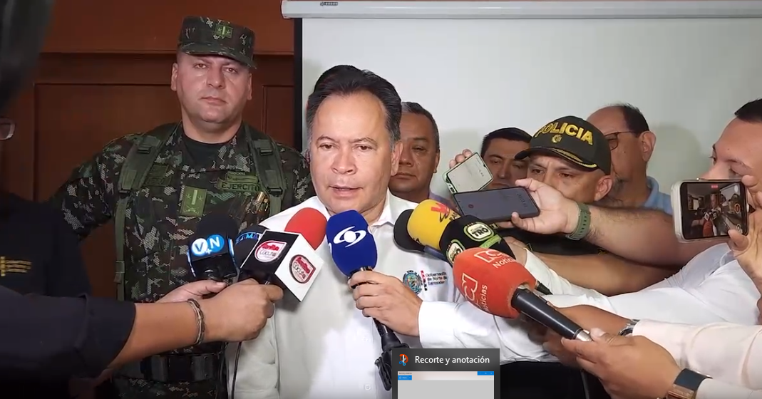 El gobernador de Norte de Santander, William Villamizar. Foto: capture de video