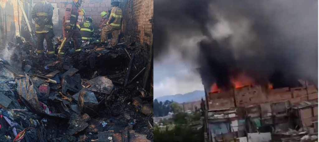 Incendio en Soacha Foto: el tiempo