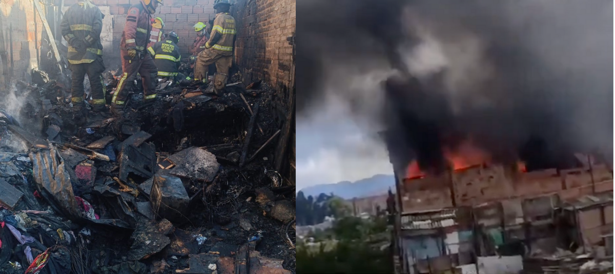 Incendio en Soacha Foto: el tiempo
