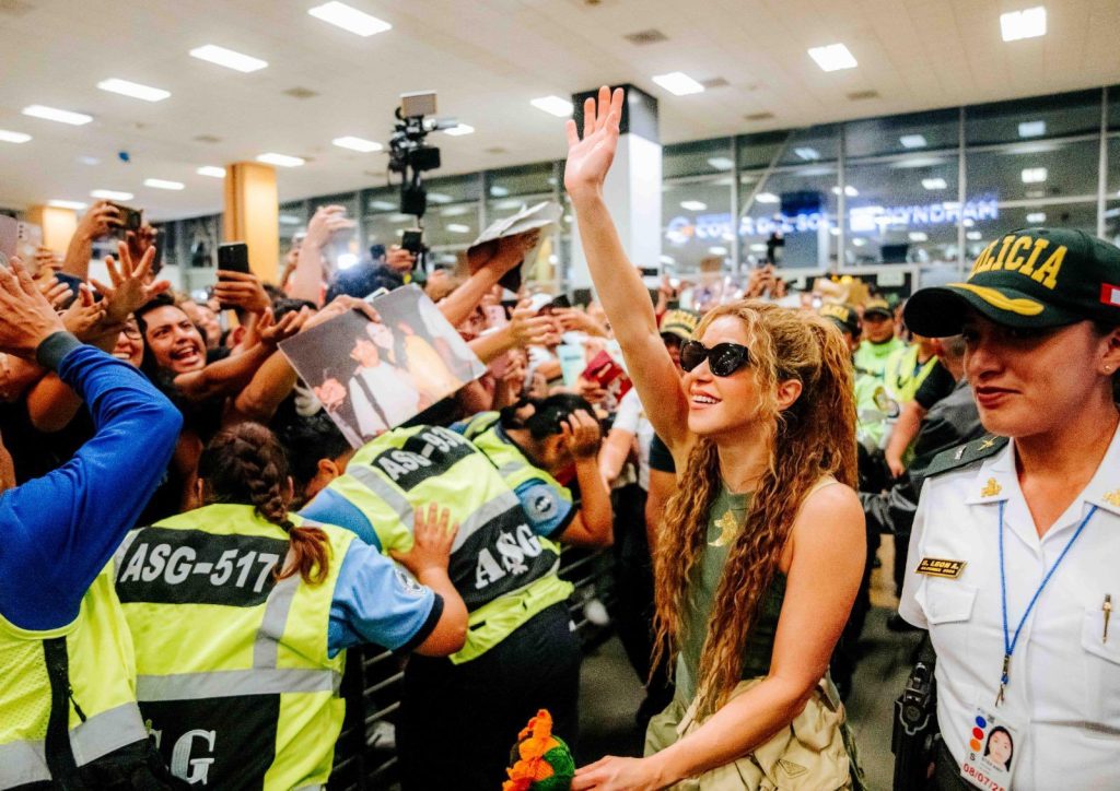 Shakira llegando a Lima Foto: x.com @shakira