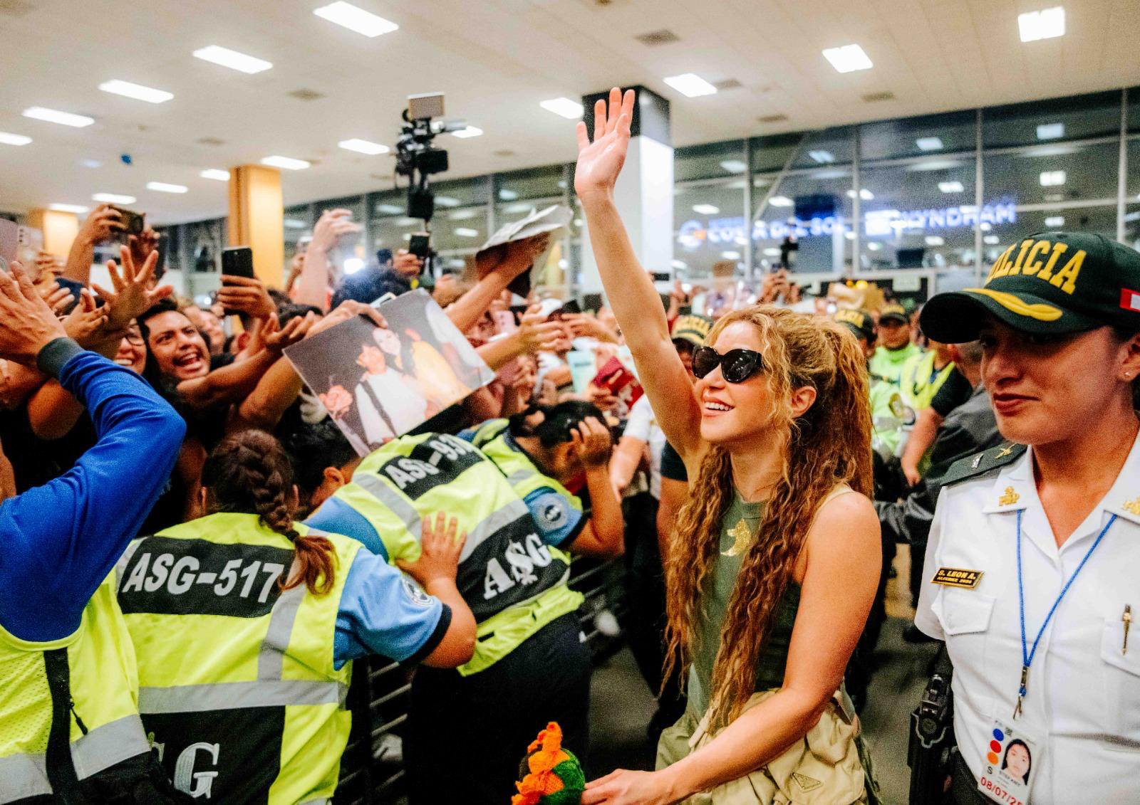 Shakira llegando a Lima Foto: x.com @shakira