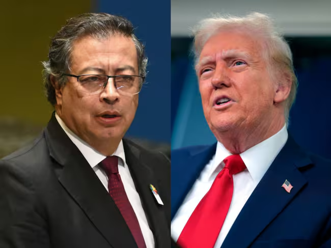 Gustavo Petro y Donald Trump. Foto: (Photo by ANGELA WEISS/AFP via Getty Images) / (Photo by Chip Somodevilla/Getty Images)