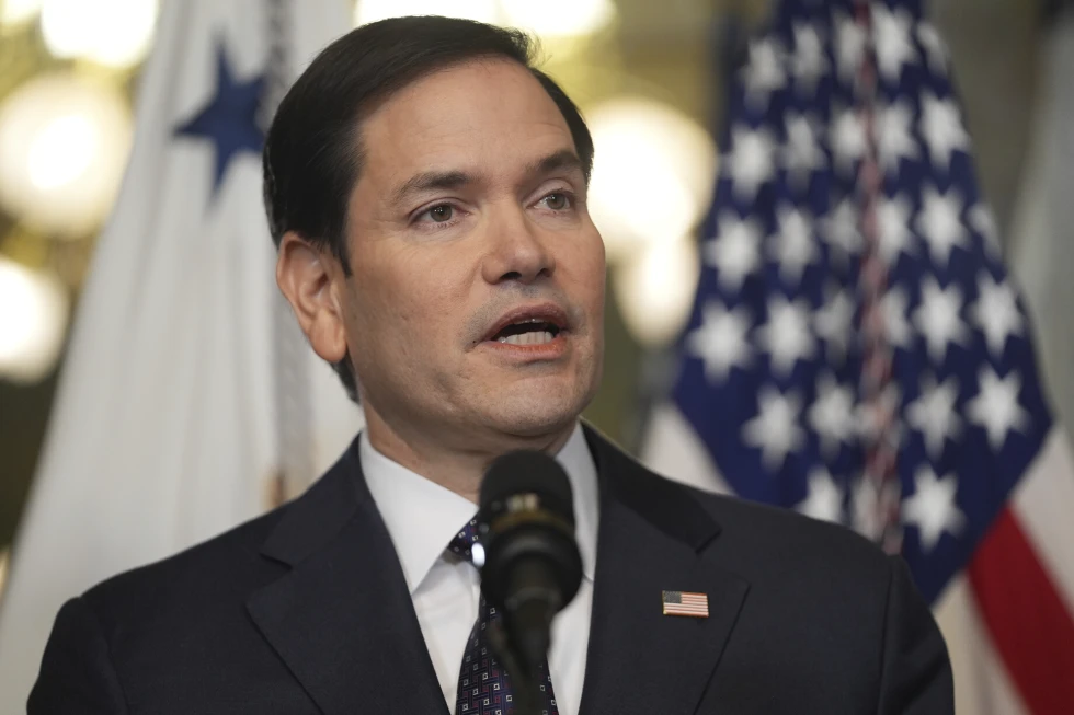 El secretario de Estado Marco Rubio tras ser juramentado el 21 de enero del 2025 en Washington. (AP foto/Evan Vucci)