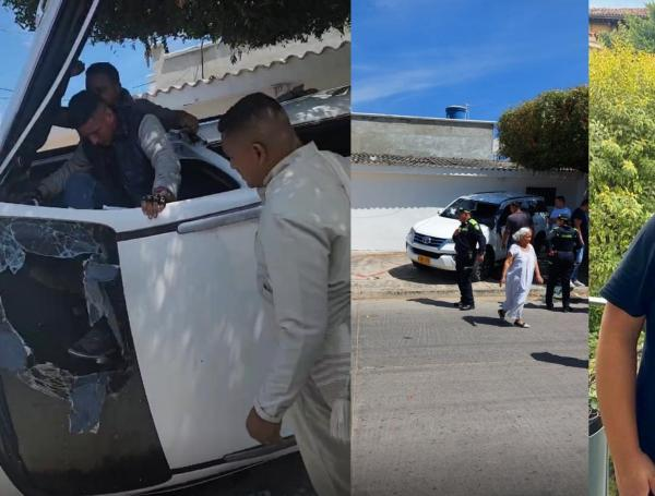 El vehículo se volcó. Foto: @luisfernando88