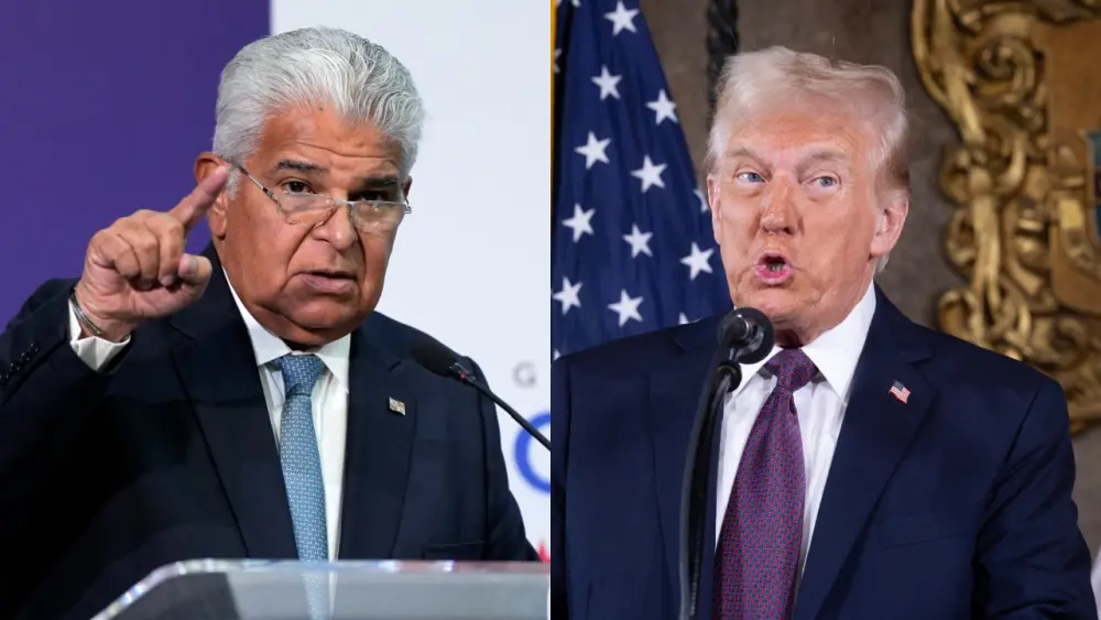 José Raúl Mulino y Donald Trump. Foto: AFP
