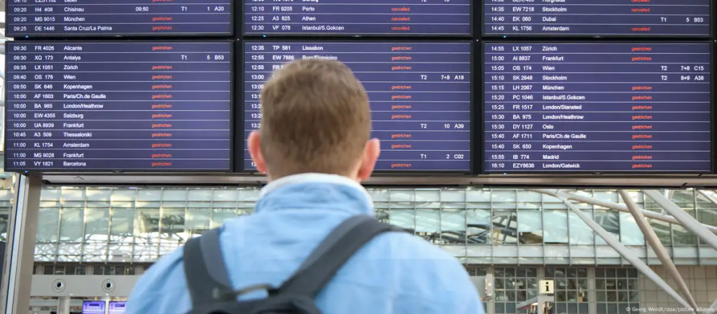 La huelga se está llevando a cabo en 13 aeropuertos de Alemania. Foto: Georg Wendt/dpa/picture alliance