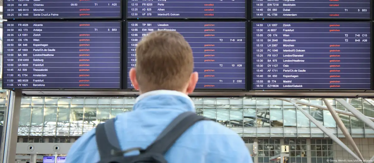 La huelga se está llevando a cabo en 13 aeropuertos de Alemania. Foto: Georg Wendt/dpa/picture alliance