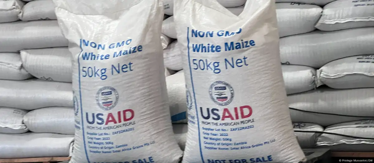 Sacos proporcionados por un programa de USAID a Zimbabue. Foto: Privilege Musvanhiri/DW