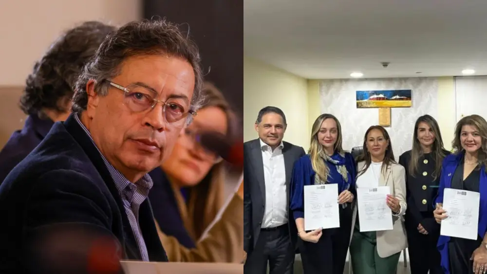 Presidente Petro y congresistas de ponencia negativa contra reforma laboral Foto: Presidencia y Congreso