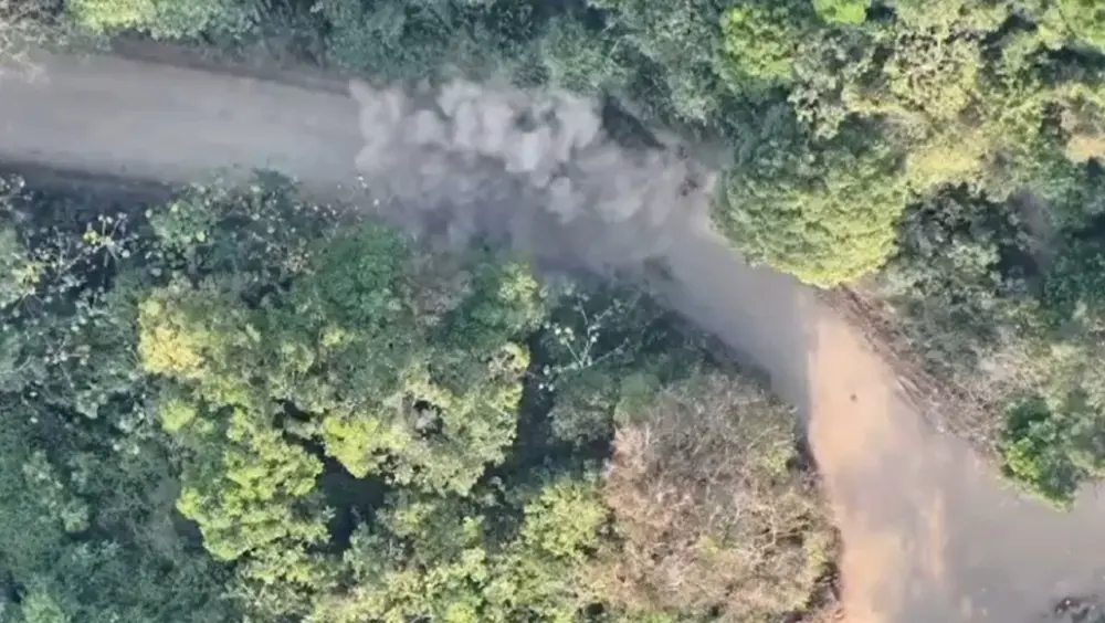 Disidencias y ELN se atacan con drones en CatatumboFoto: captura de video