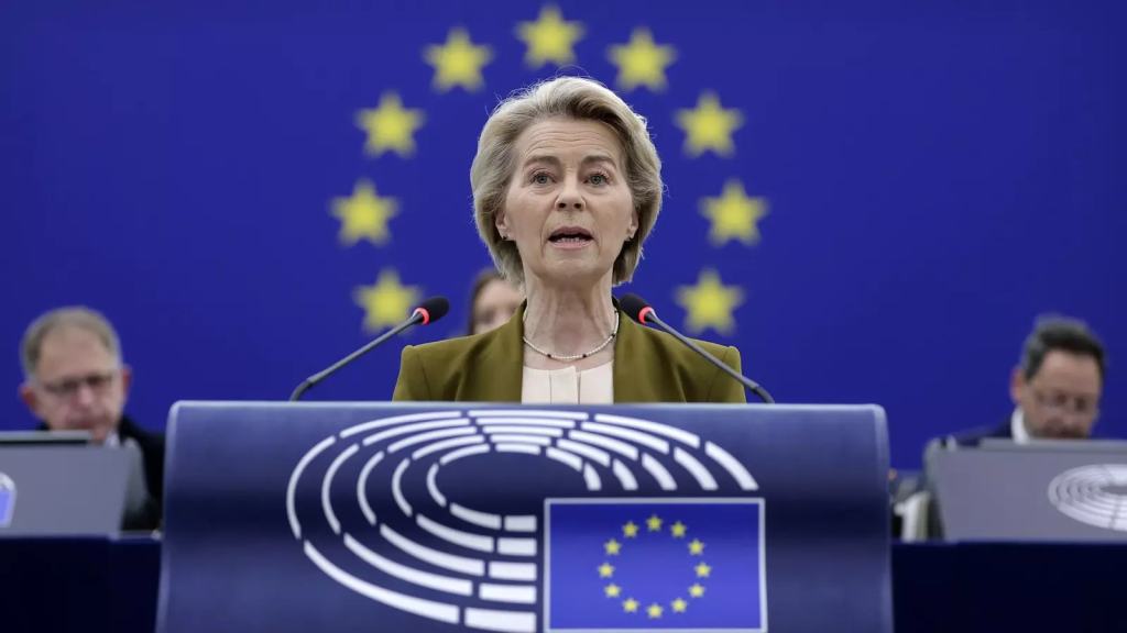 La presidenta de la Comisión Europea, Ursula von der Leyen. Foto: RONALD WITTEK (Efe)