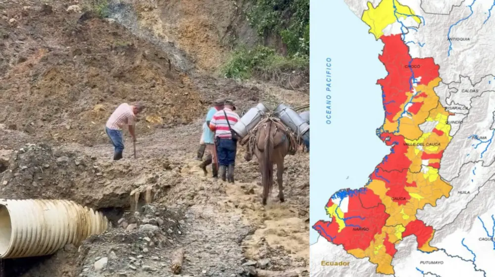 Zona en peligro Foto: Tomado de redes sociales / Ideam