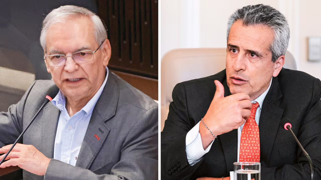 Ricardo Bonilla y Luis Fernando Velasco, exministros de Hacienda y del Interior, respectivamente, han sido salpicados en el escándalo por el saqueo a la UNGRD. | Foto: guillermo torres-semana / Presidencia