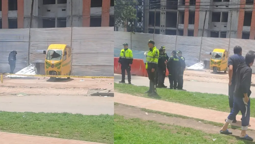 La granada habría explotado dentro de un bicitaxi. Foto suministrada a Blu Radio.