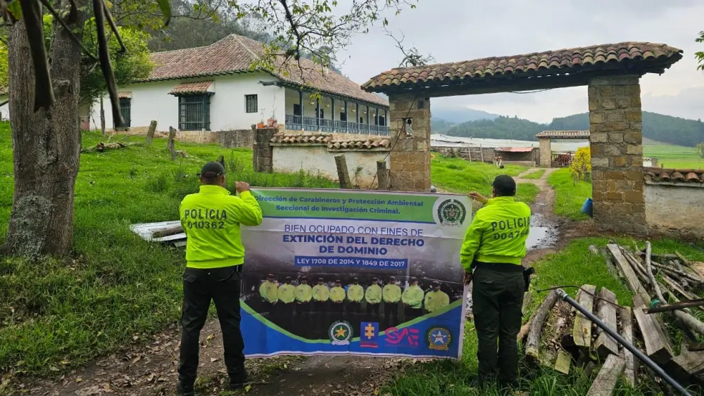 Los bienes están avaluados en 26.500 millones de pesos.Foto: Policía Nacional