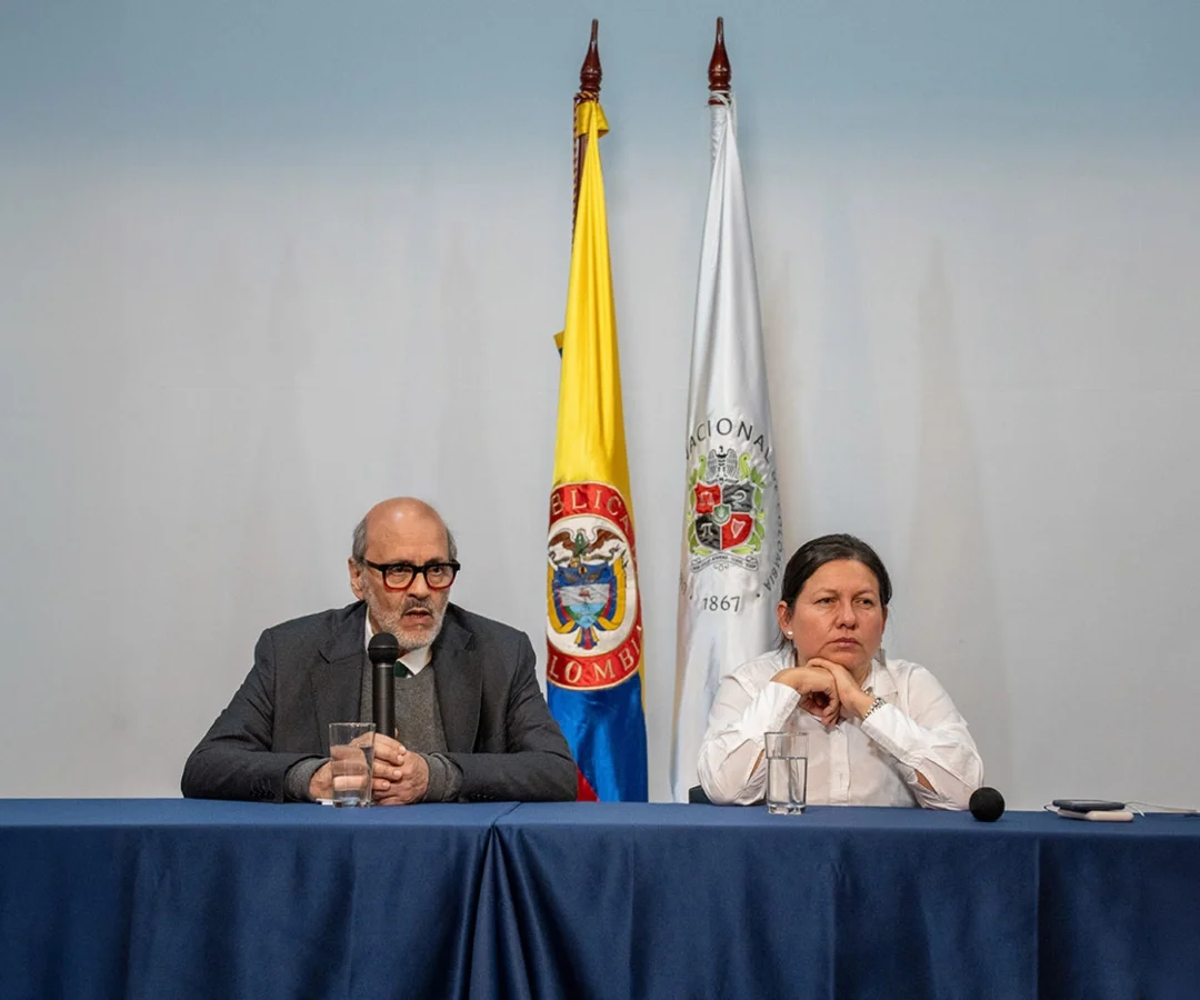 Leopondo Múnera y Camila Jiménez, rector y vicerrectora de la U. Nacional Foto: U. Nacional