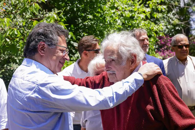 Gustavo Petro y José “Pepe” Mujica Foto: @petrogustavo/x.com