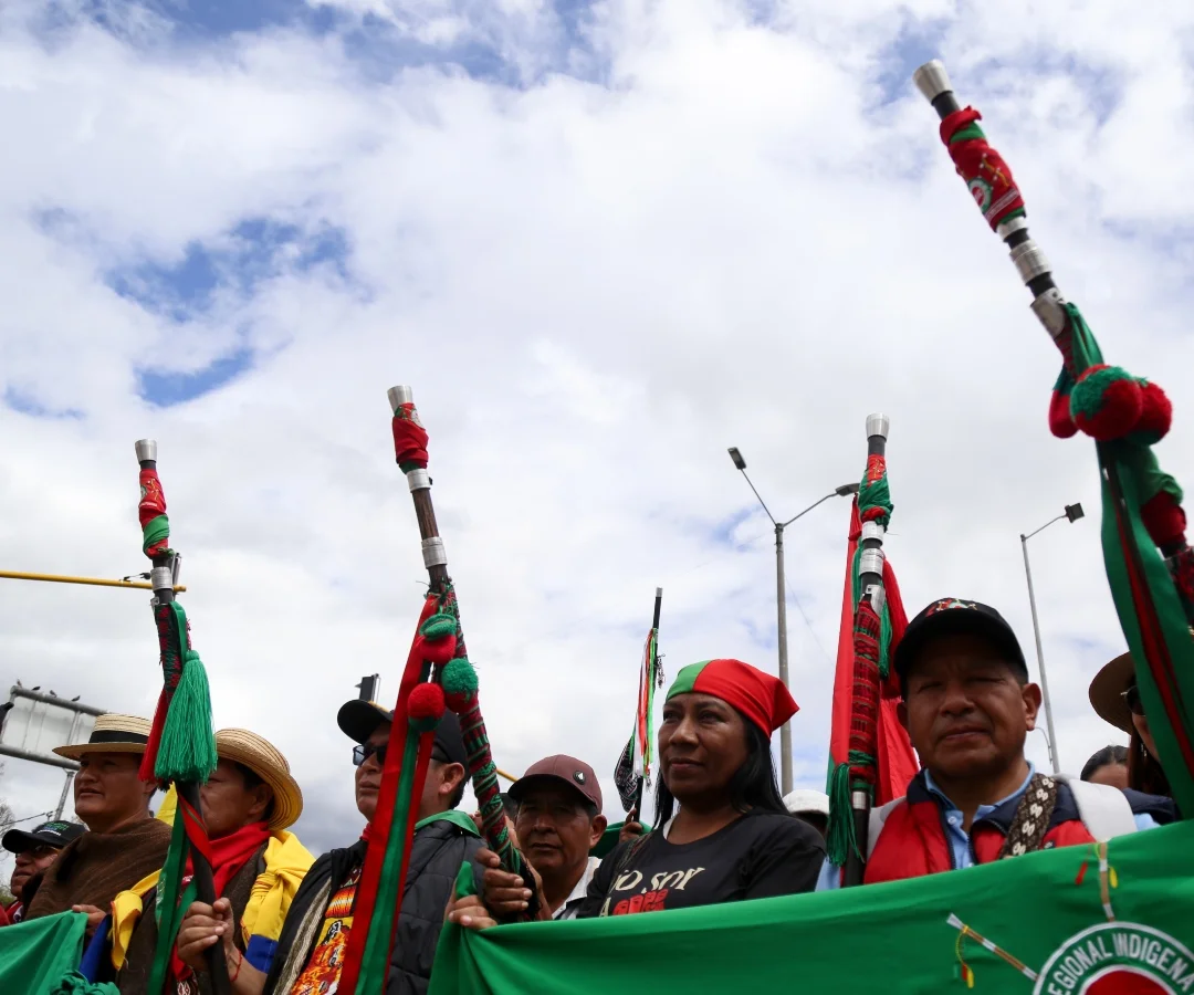 Protestas de comunidades indígenas en Valle del Cauca Foto: Colprensa